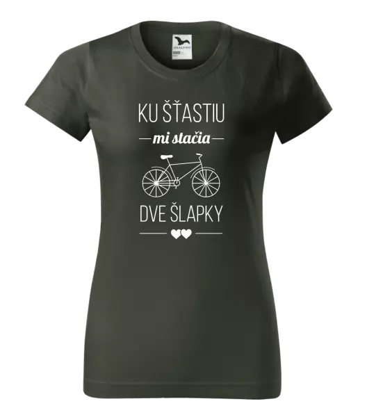 Dámske tričko Ku šťastiu mi stačia dve šlapky