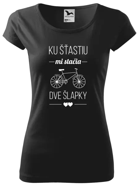 Dámske tričko Ku šťastiu mi stačia dve šlapky