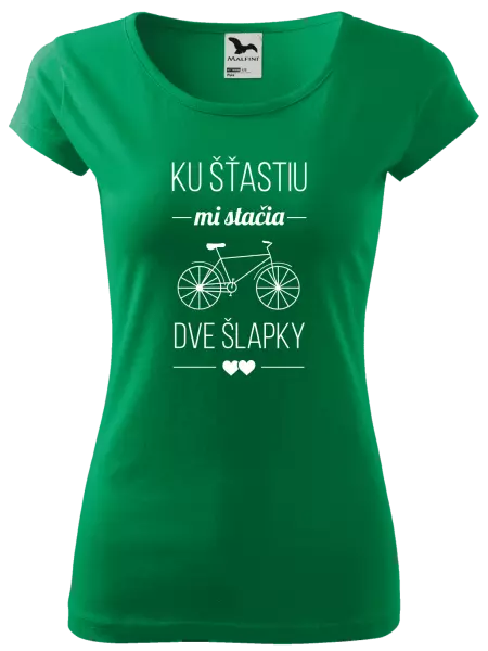 Dámske tričko Ku šťastiu mi stačia dve šlapky