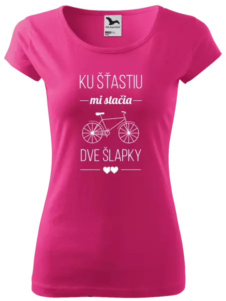 Dámske tričko Ku šťastiu mi stačia dve šlapky