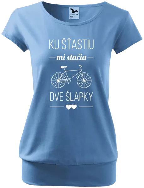 Dámske tričko Ku šťastiu mi stačia dve šlapky