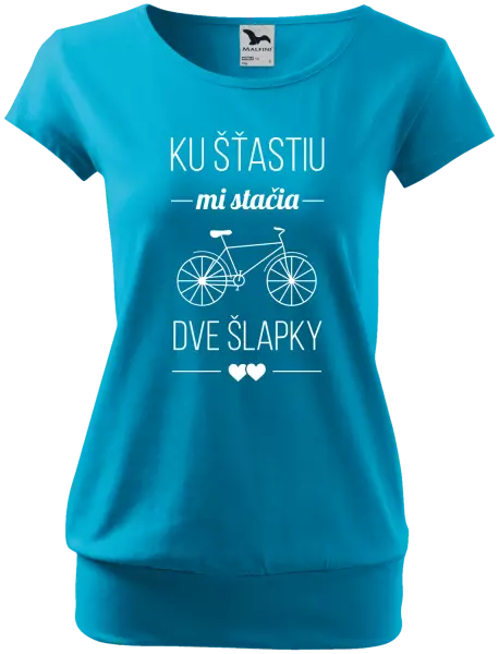 Dámske tričko Ku šťastiu mi stačia dve šlapky