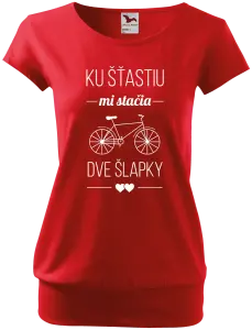 Dámske tričko Ku šťastiu mi stačia dve šlapky