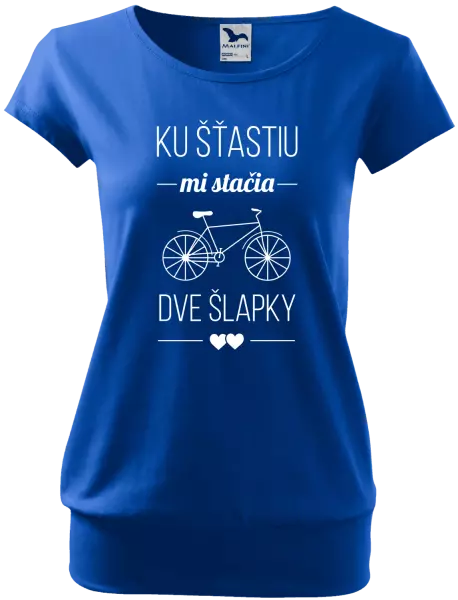 Dámske tričko Ku šťastiu mi stačia dve šlapky