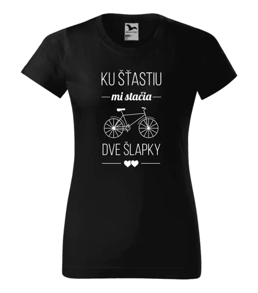Dámske tričko Ku šťastiu mi stačia dve šlapky