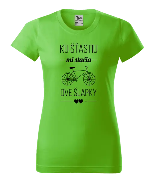 Dámske tričko Ku šťastiu mi stačia dve šlapky