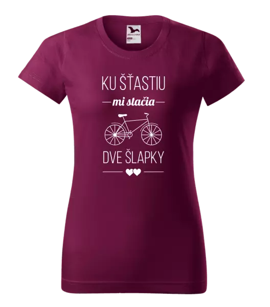 Dámske tričko Ku šťastiu mi stačia dve šlapky