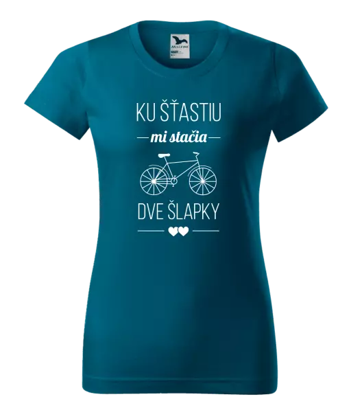 Dámske tričko Ku šťastiu mi stačia dve šlapky