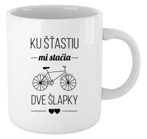 Hrnček Ku šťastiu mi stačia dve šlapky