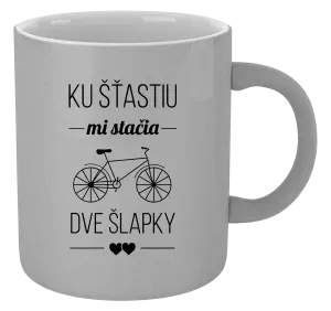 Hrnček metalický Ku šťastiu mi stačia dve šlapky