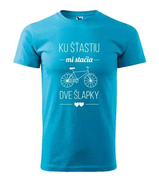 Pánske tričko Ku šťastiu mi stačia dve šlapky