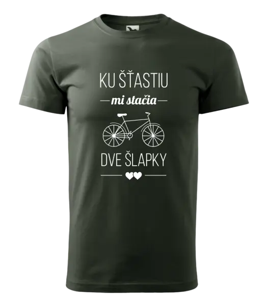 Pánske tričko Ku šťastiu mi stačia dve šlapky