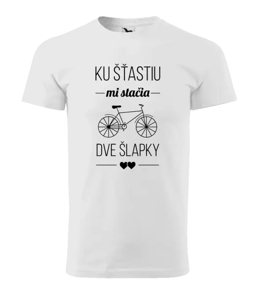 Pánske tričko Ku šťastiu mi stačia dve šlapky