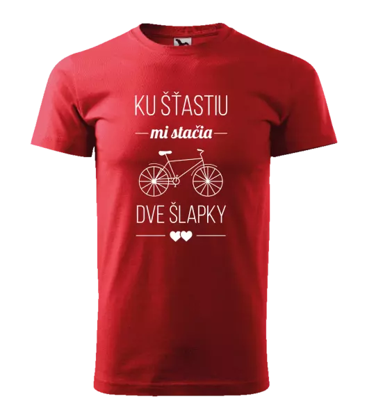 Pánske tričko Ku šťastiu mi stačia dve šlapky