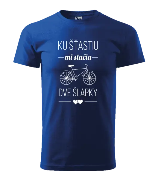 Pánske tričko Ku šťastiu mi stačia dve šlapky