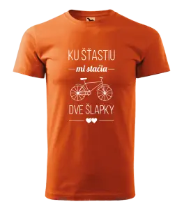 Pánske tričko Ku šťastiu mi stačia dve šlapky