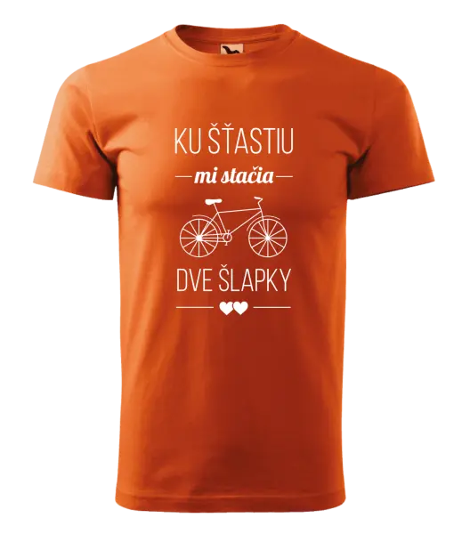 Pánske tričko Ku šťastiu mi stačia dve šlapky