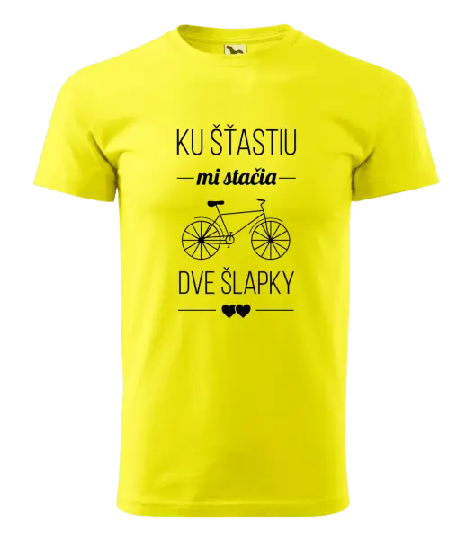 Pánske tričko Ku šťastiu mi stačia dve šlapky