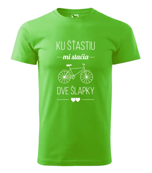 Pánske tričko Ku šťastiu mi stačia dve šlapky