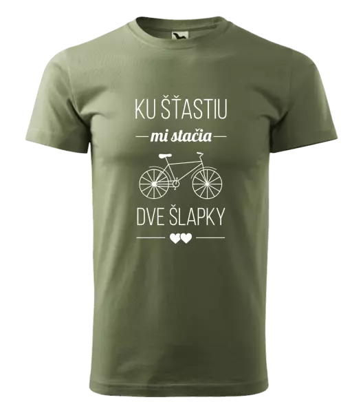 Pánske tričko Ku šťastiu mi stačia dve šlapky