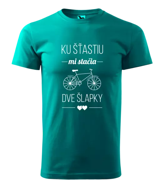 Pánske tričko Ku šťastiu mi stačia dve šlapky