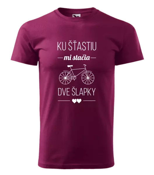 Pánske tričko Ku šťastiu mi stačia dve šlapky