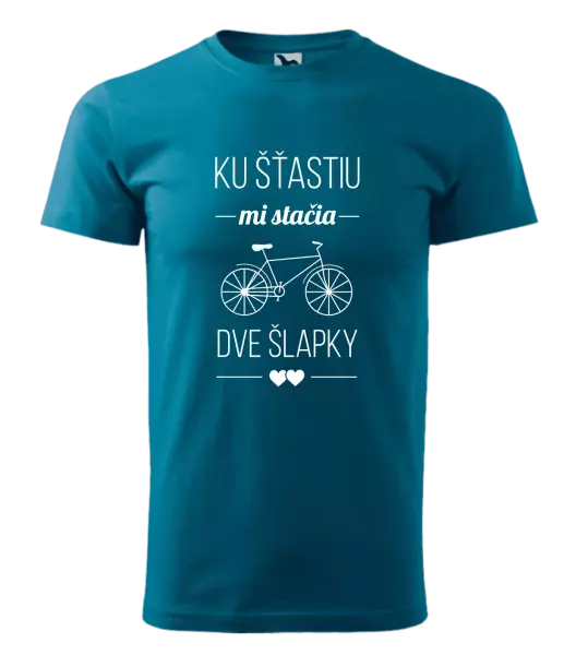 Pánske tričko Ku šťastiu mi stačia dve šlapky