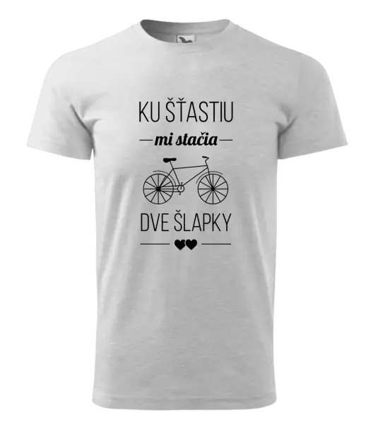 Pánske tričko Ku šťastiu mi stačia dve šlapky