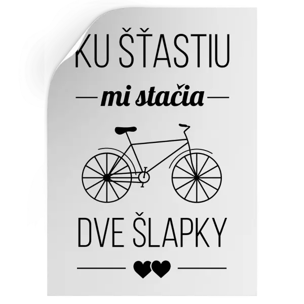 Samolepka Ku šťastiu mi stačia dve šlapky