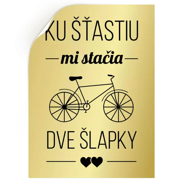 Samolepka Ku šťastiu mi stačia dve šlapky