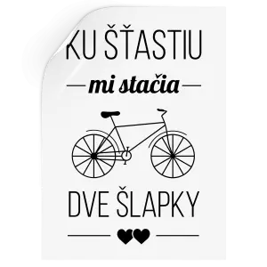 Samolepka Ku šťastiu mi stačia dve šlapky