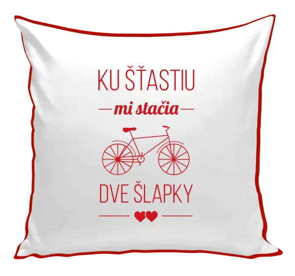 Vankúš Ku šťastiu mi stačia dve šlapky
