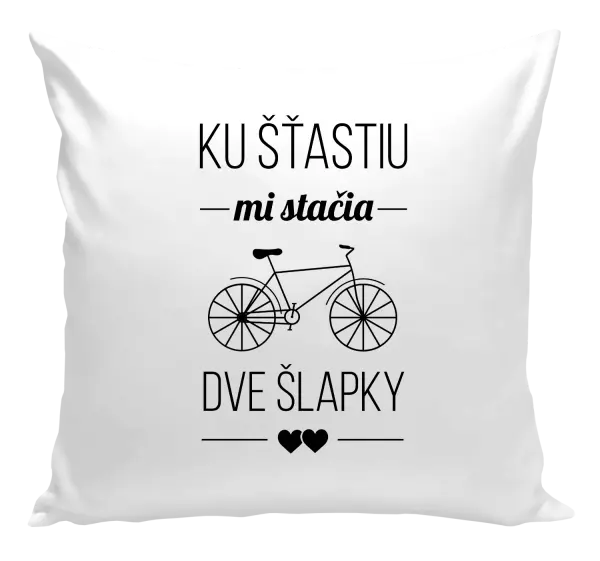 Vankúš Ku šťastiu mi stačia dve šlapky