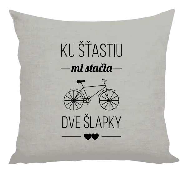 Vankúš Ku šťastiu mi stačia dve šlapky