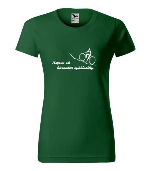 Dámske tričko Kopce sú korením cyklistiky