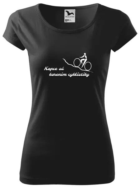 Dámske tričko Kopce sú korením cyklistiky