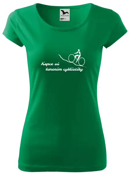 Dámske tričko Kopce sú korením cyklistiky
