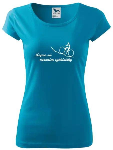 Dámske tričko Kopce sú korením cyklistiky