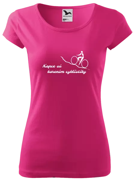 Dámske tričko Kopce sú korením cyklistiky
