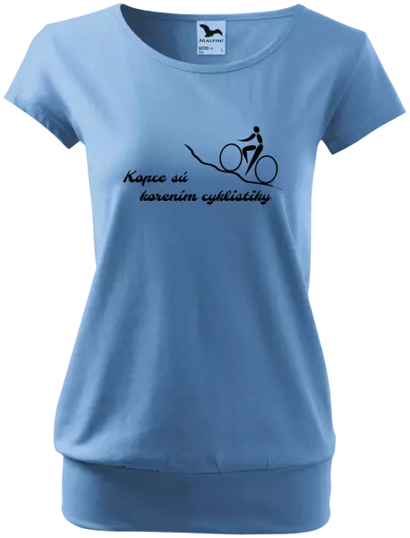 Dámske tričko Kopce sú korením cyklistiky