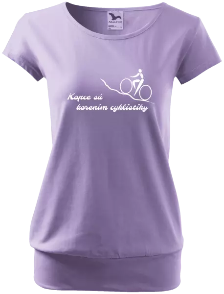 Dámske tričko Kopce sú korením cyklistiky
