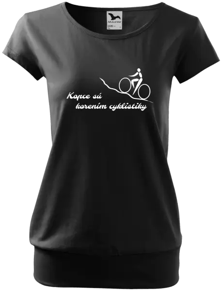 Dámske tričko Kopce sú korením cyklistiky