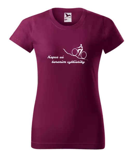 Dámske tričko Kopce sú korením cyklistiky