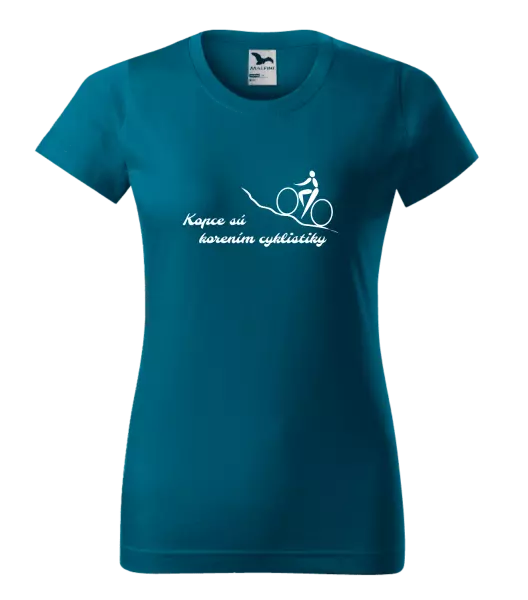 Dámske tričko Kopce sú korením cyklistiky