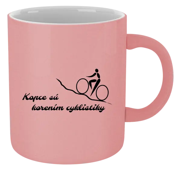 Hrnček metalický Kopce sú korením cyklistiky