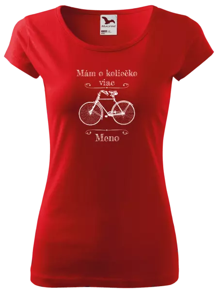Dámske tričko Mám o koliečko viac s menom