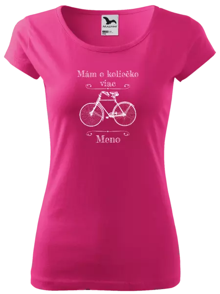 Dámske tričko Mám o koliečko viac s menom