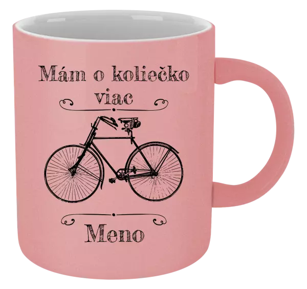 Hrnček metalický Mám o koliečko viac s menom