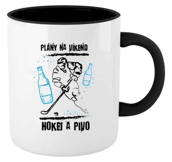 Hrnček  Plány na víkend - hokej a pivo