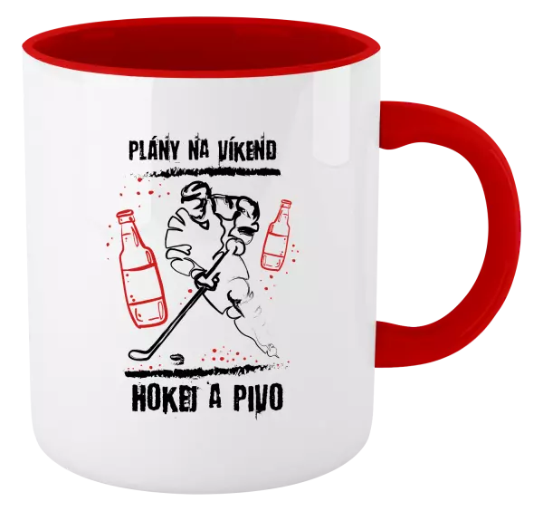 Hrnček  Plány na víkend - hokej a pivo
